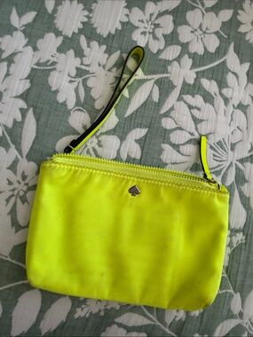 kate spade Neon Yellow Zip Wristlet Pouch